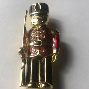 X-mas Christmas toy soldier brooch pin